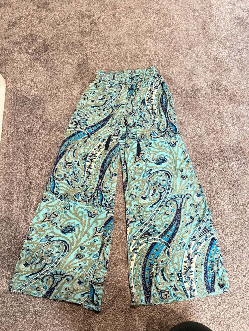 Philosophy Women's Paisley Wide Leg Palazzo Pants - Picture 4 of 6